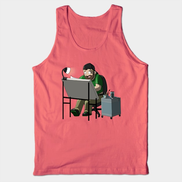 RIchard at Work Tank Top by richardsimpsonart